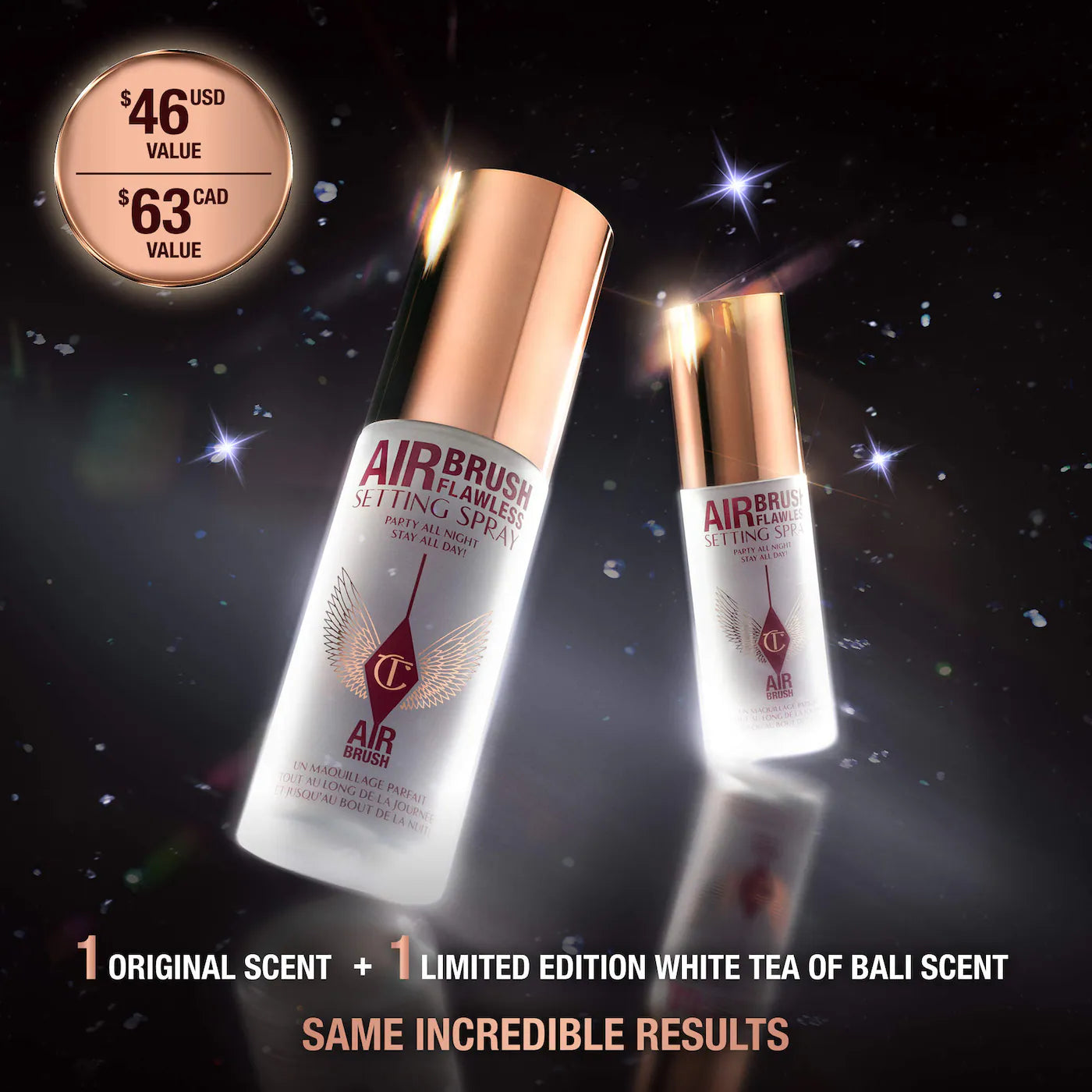 Mini Airbrush Flawless Setting Spray Duo Gift Set-  Charlotte Tilbury.