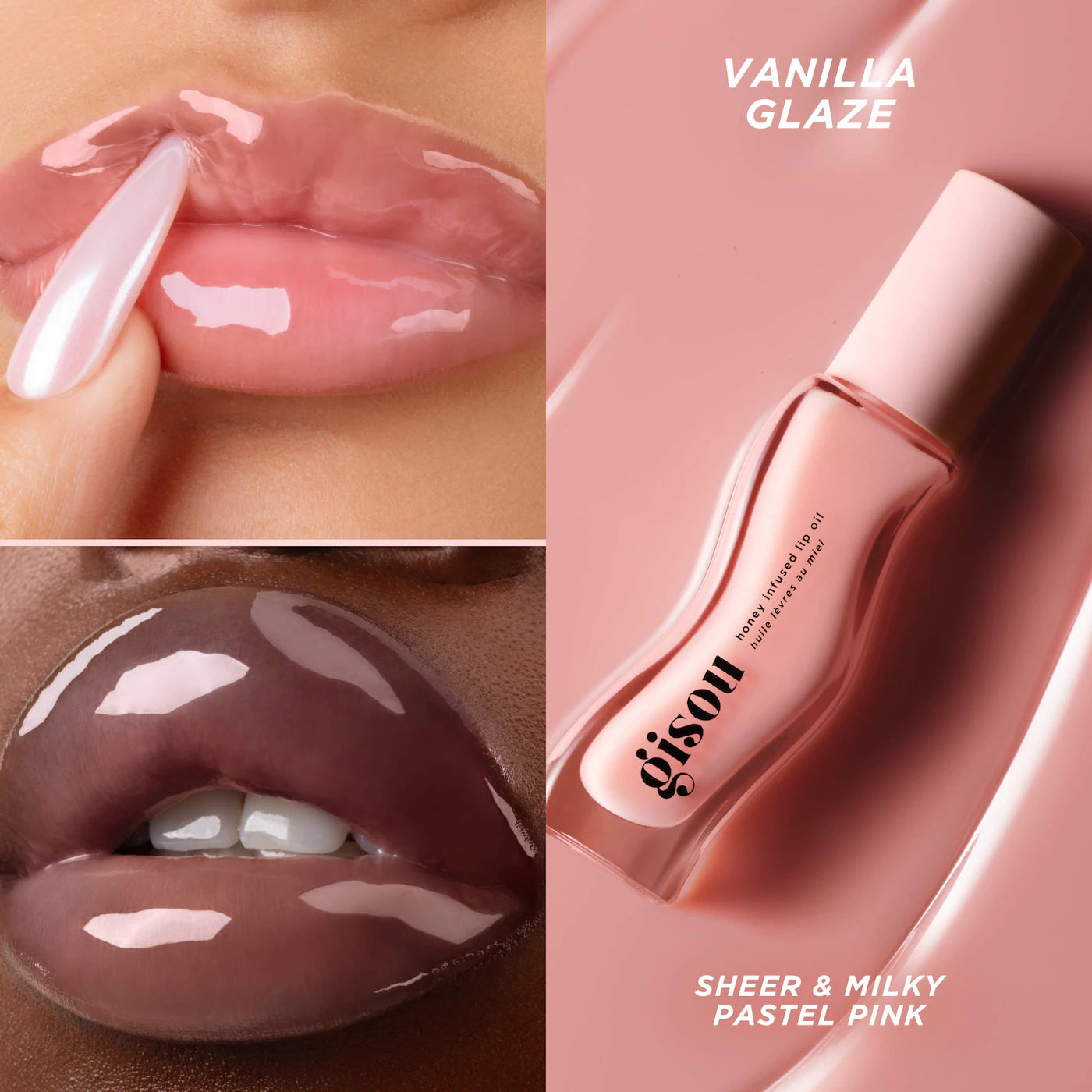 Honey Infused Hydrating Lip Oil / Vanilla Glaze -  Gisou PREVENTA.
