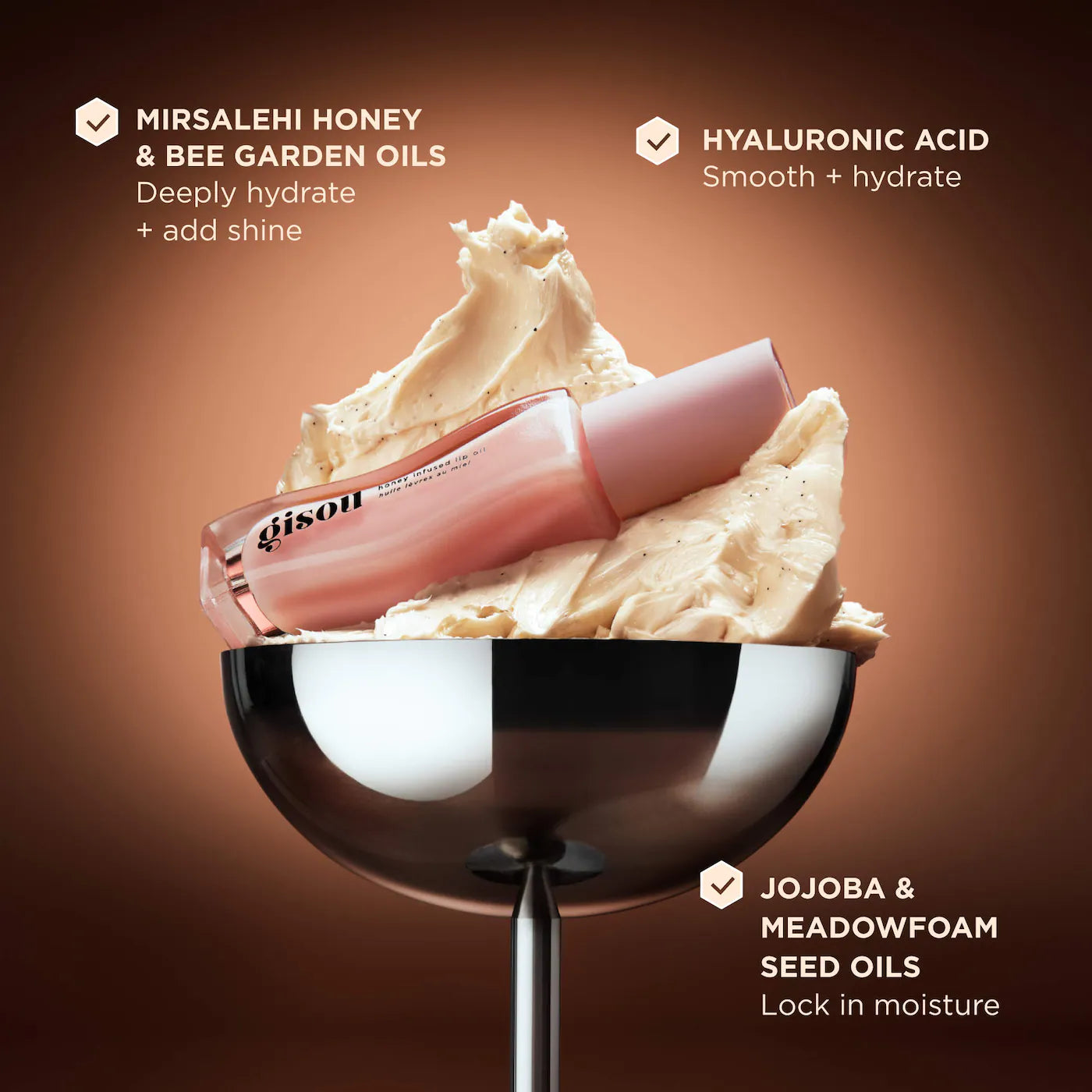 Honey Infused Hydrating Lip Oil / Vanilla Glaze -  Gisou PREVENTA.