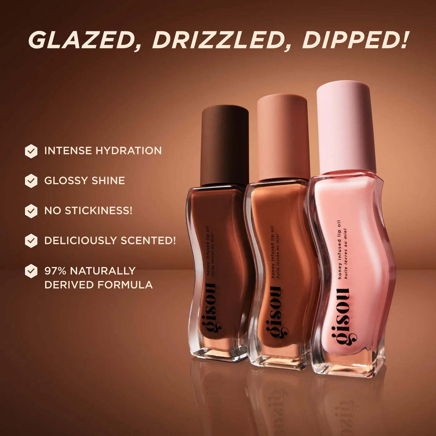 Honey Infused Hydrating Lip Oil / Vanilla Glaze -  Gisou PREVENTA.