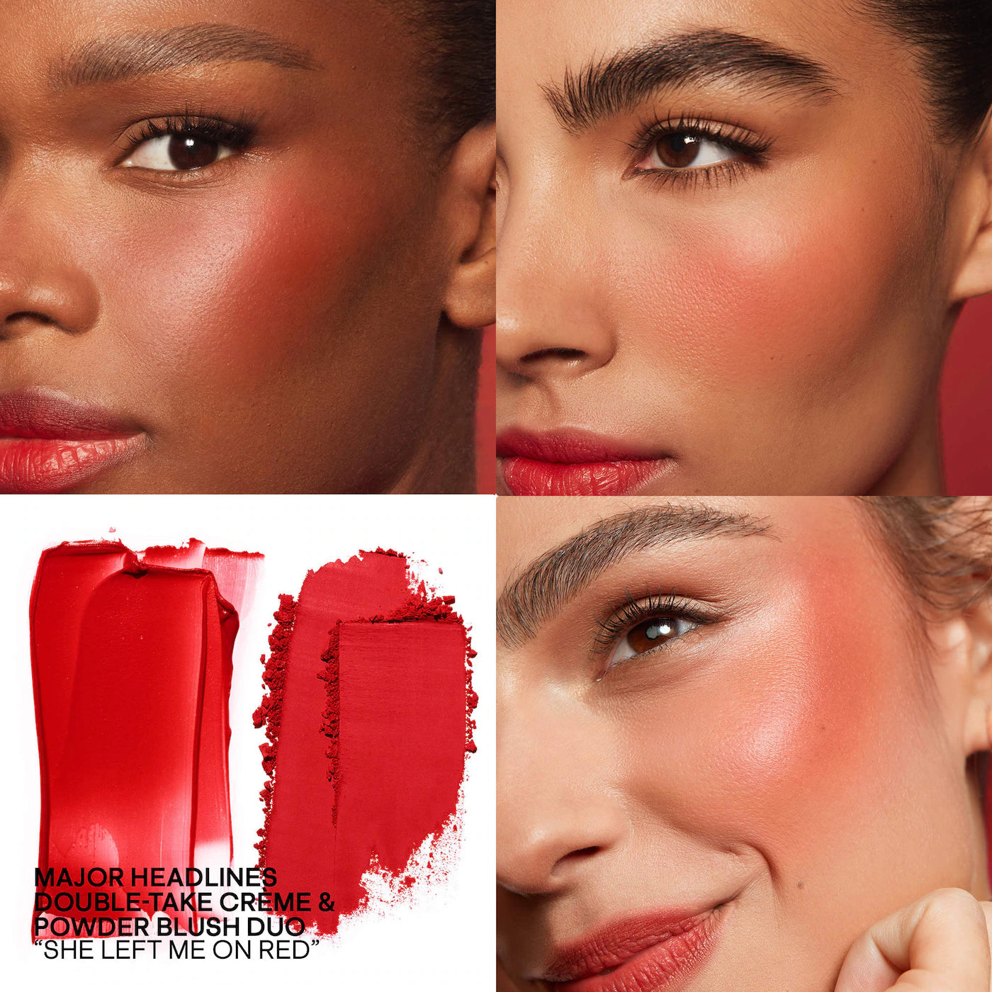 Mini Major Headlines Double-Take Crème & Powder Blush Duo/ She Left Me On Red - PATRICK TA   PREVENTA.