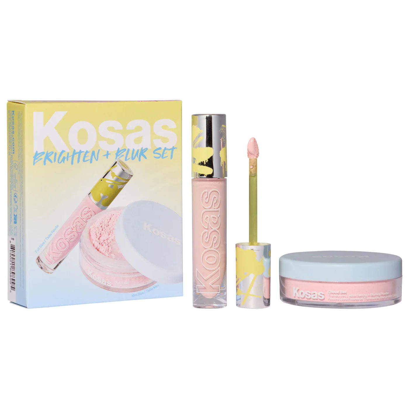 Brighten & Blur Set - Color Corrector + Loose Setting Powder Face Set/ Magic - Kosas  PREVENTA.