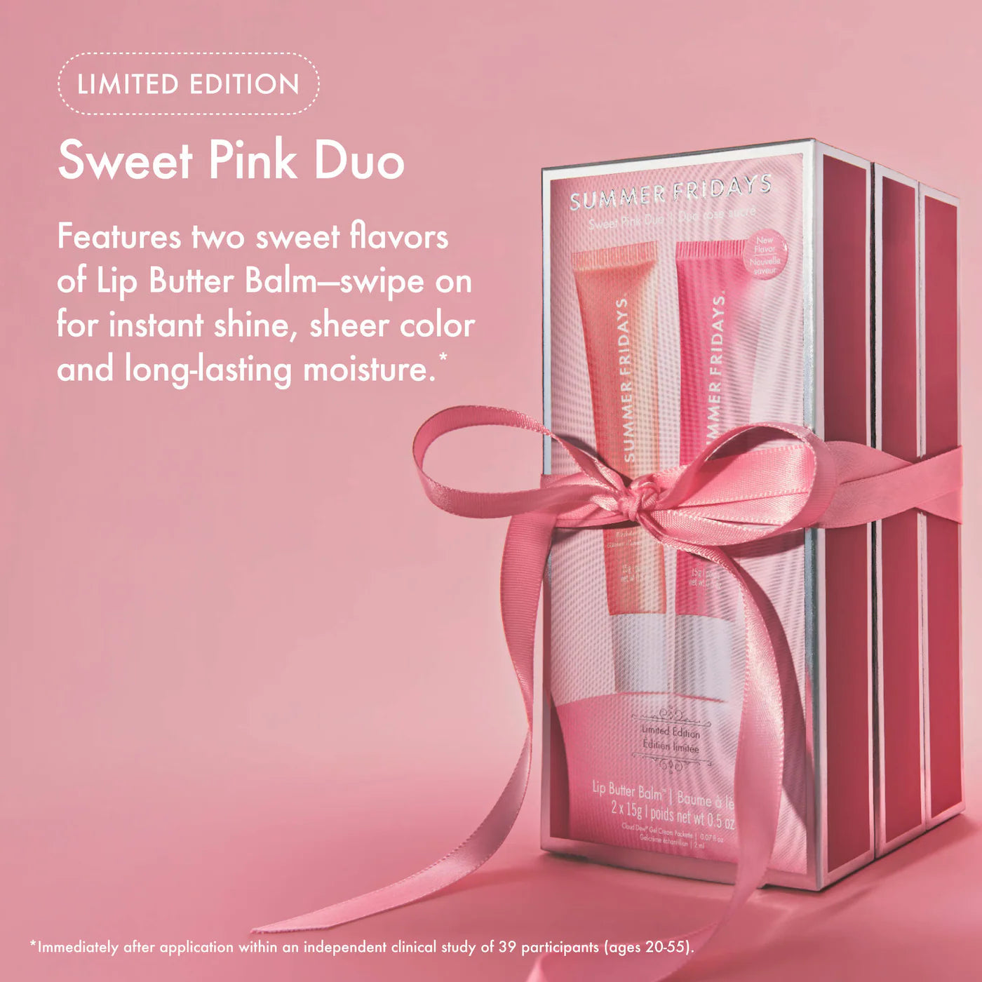 Sweet Pink Duo with Birthday Cake + Strawberry Soft Serve Lip Butter Balm  - Summer Fridays  PREVENTA.