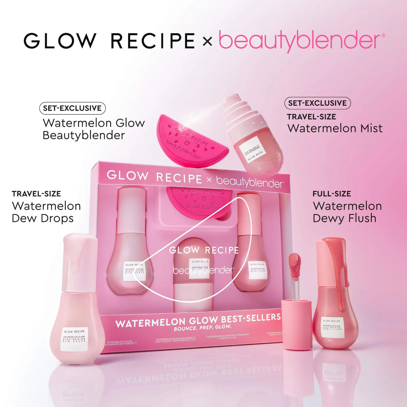 Glow Recipe X Beautyblender Watermelon Glow Bestsellers - Glow Recipe PREVENTA.