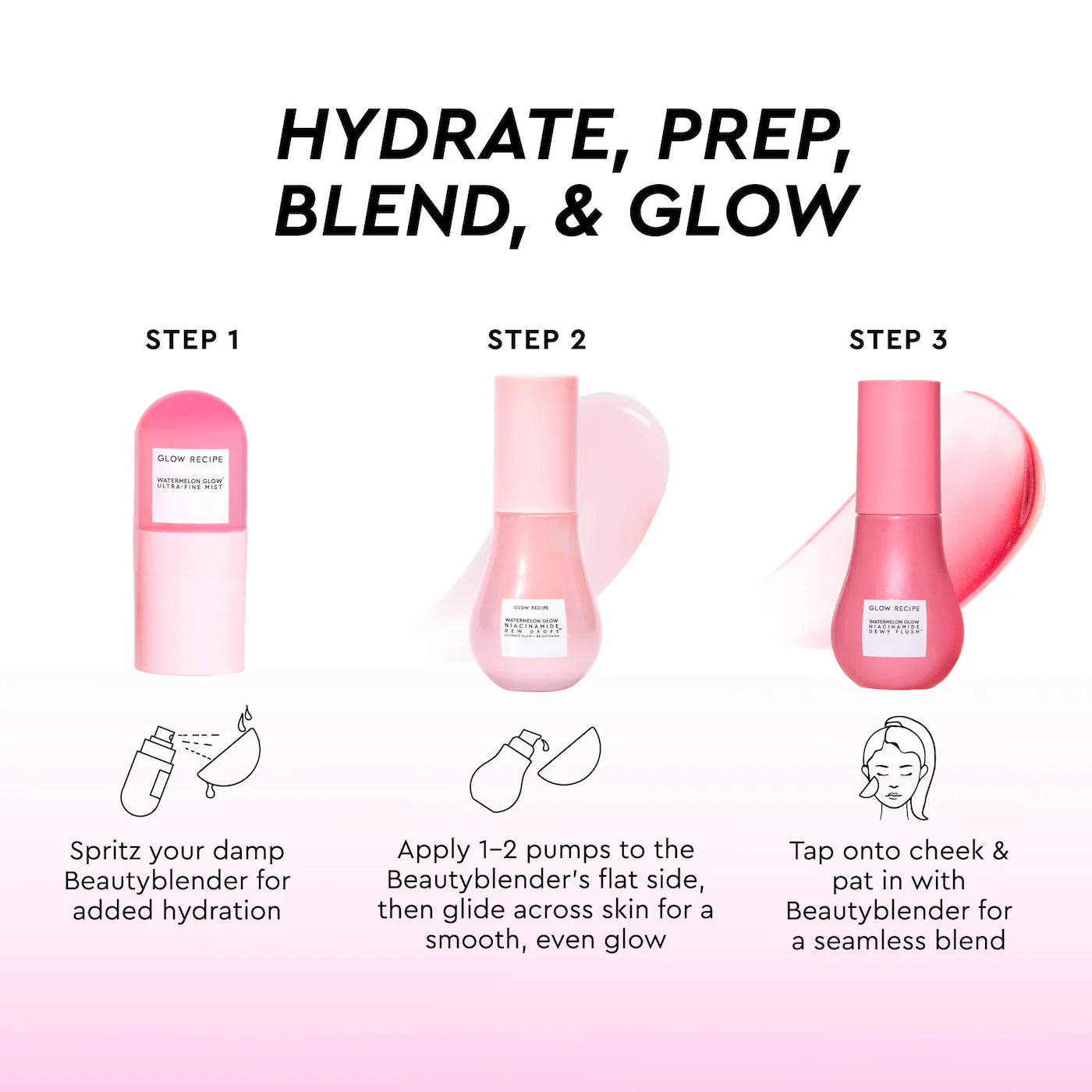 Glow Recipe X Beautyblender Watermelon Glow Bestsellers - Glow Recipe PREVENTA.