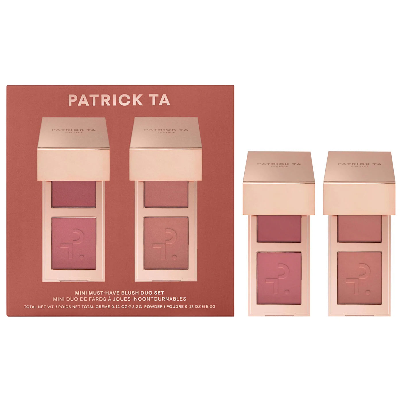 Mini Must-Have Major Headlines Double-Take Crème & Powder Blush Duo Set - PATRICK TA   PREVENTA.