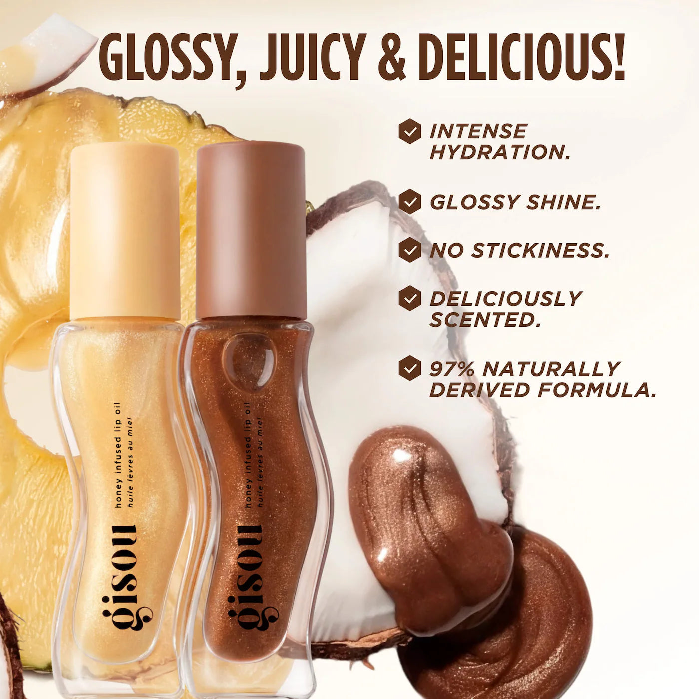 Honey Infused Hydrating Lip Oil / Pineapple Pout -  Gisou PREVENTA.