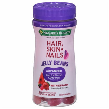 Advanced Hair, Skin & Nails 80 Jelly Beans - Nature's Bounty.