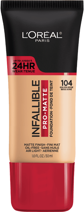 Infallible Pro-Matte Foundation 24H Pro - Matte / 104 Golden Beige - L'Oreal Paris.