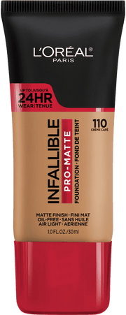 Infallible Pro-Matte Foundation 24H Pro - Matte / 110 Créme Café - L'Oreal Paris.