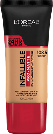 Infallible Pro-Matte Foundation 24H Pro - Matte / 108.5 Honey Beige - L'Oreal Paris.