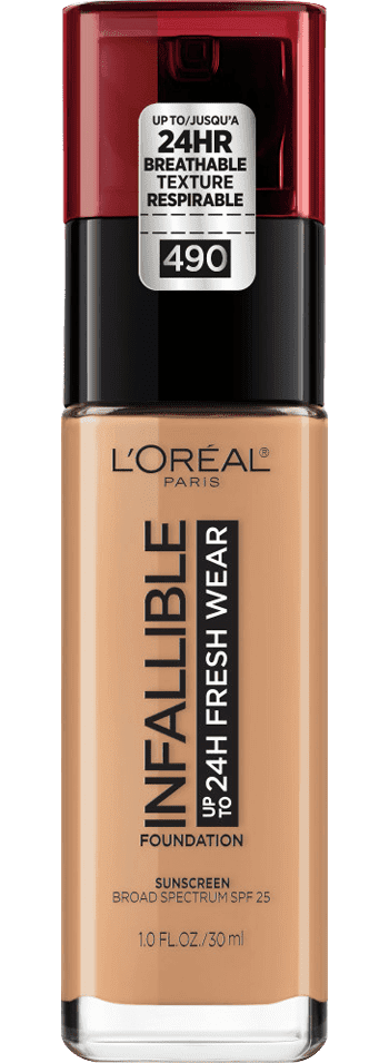 Infallible 24 Hour Fresh Wear Foundation / 490 Golden Amber - L'Oreal Paris.