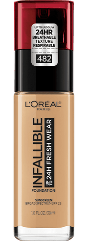 Infallible 24 Hour Fresh Wear Foundation / 482 Radiant Sun- L'Oreal Paris.