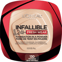 Infallible Up to 24H Fresh Wear Foundation in a Powder / 130 True Beige - L'Oreal Paris.