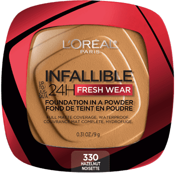 Infallible Up to 24H Fresh Wear Foundation in a Powder / 330 Hazelnut - L'Oreal Paris.