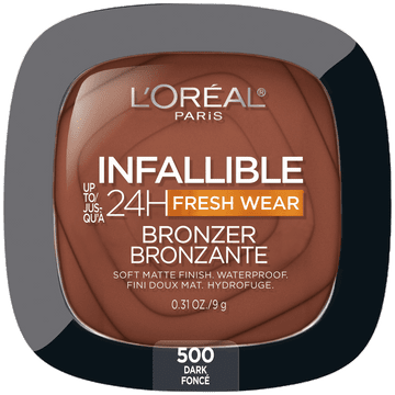 Infallible Up to 24H Fresh Wear Soft Matte Bronzer / 500 Dark  - L'Oreal Paris.