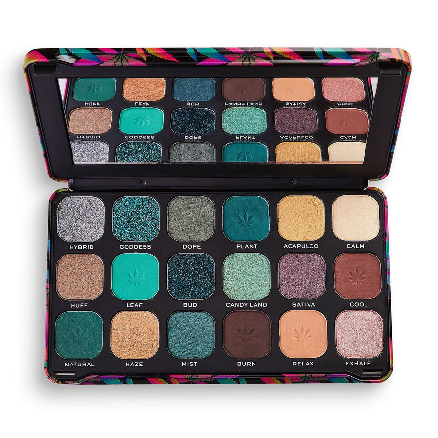 Forever Flawless Chilled with cannabis sativa Eyeshadow Palette - Makeup Revolution.