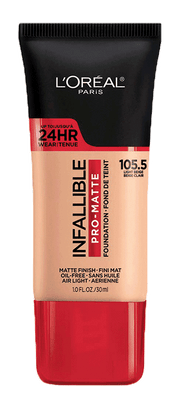 Infallible Pro-Matte Foundation 24H Pro - Matte / 105.5 Light Beige - L'Oreal Paris.