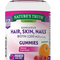 Gorgeous Hair, Skin & Nails with Biotin - Natural Fruit - 80 Gummies