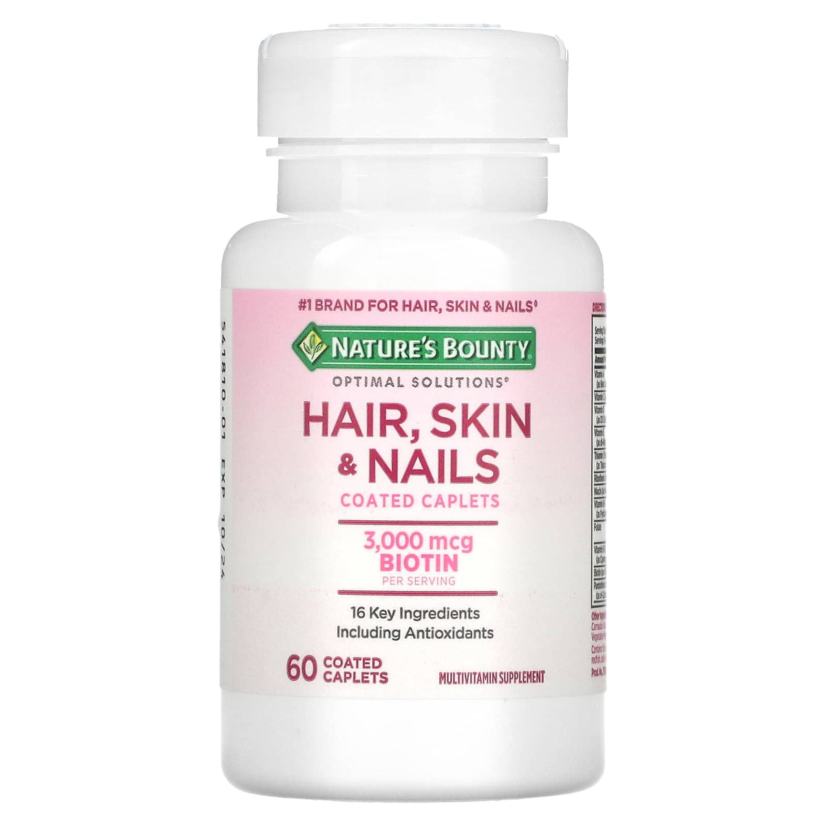 Caplets Hair, Skin & Nails / 60 Coated Caplets - Nature's Bounty. – VAL COSMETICS