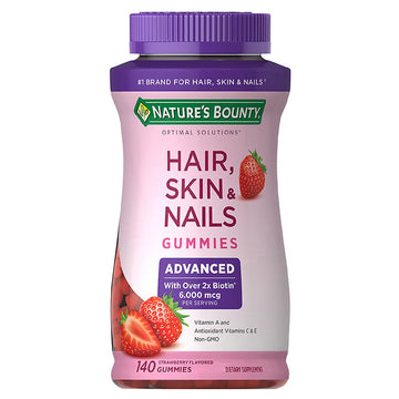 Advanced Hair, Skin & Nails 140 Gummies - Nature's Bounty.