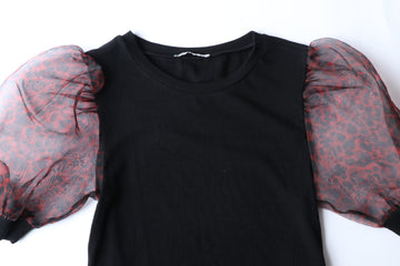 Blusa Negra Con Transparencias Talla S.