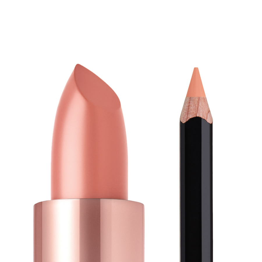 Fuller Looking & Sculpted Lip Duo Kit - Tease Satin Lipstick + Baby Roses Mini Lip Liner / Anastasia Beverly Hills.