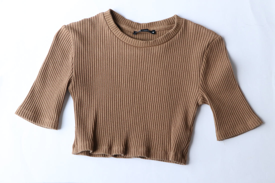 Crop Top Cafe Talla M