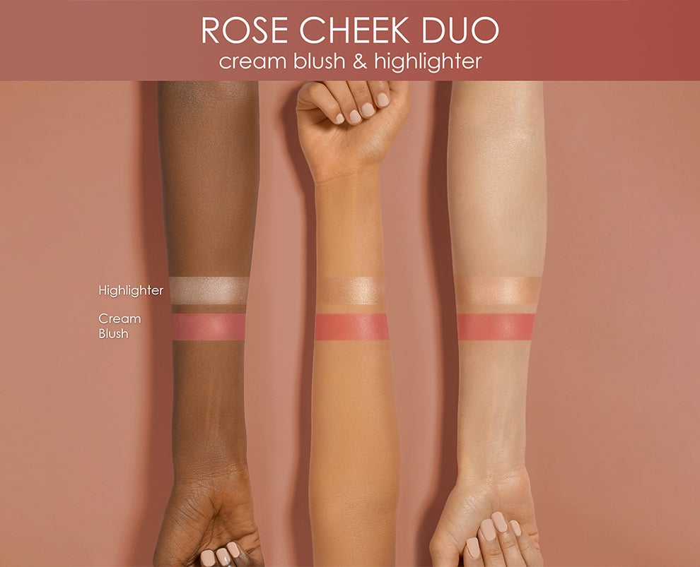 Mini Rose Cheek Duo - Cream Blush and Highlighter
