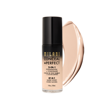 CONCEAL+PERFECT 2-IN-1 FOUNDATION +CONCEALER - 01A1 NUDE IVORY