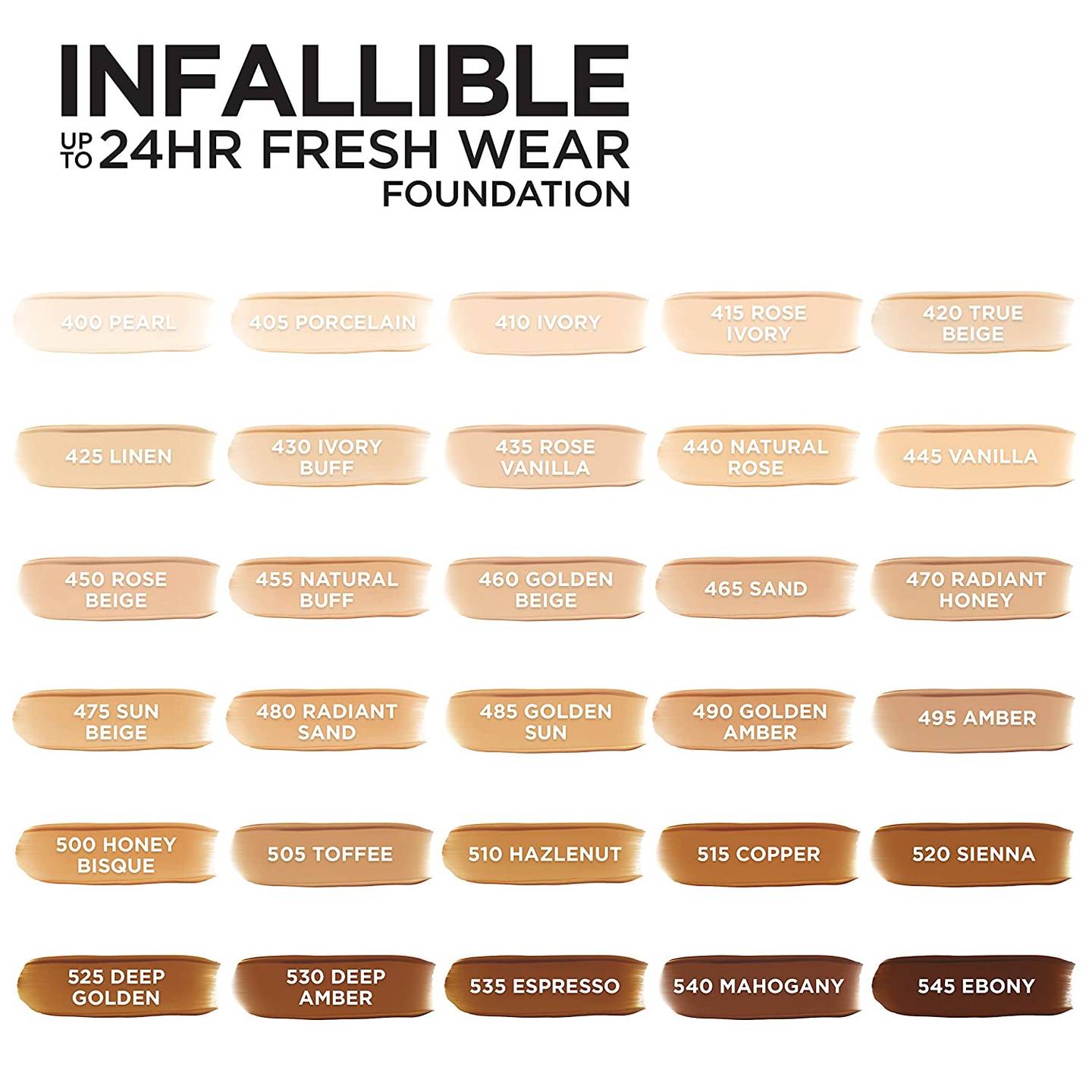 Infallible 24 Hour Fresh Wear Foundation / 482 Radiant Sun- L'Oreal Paris.