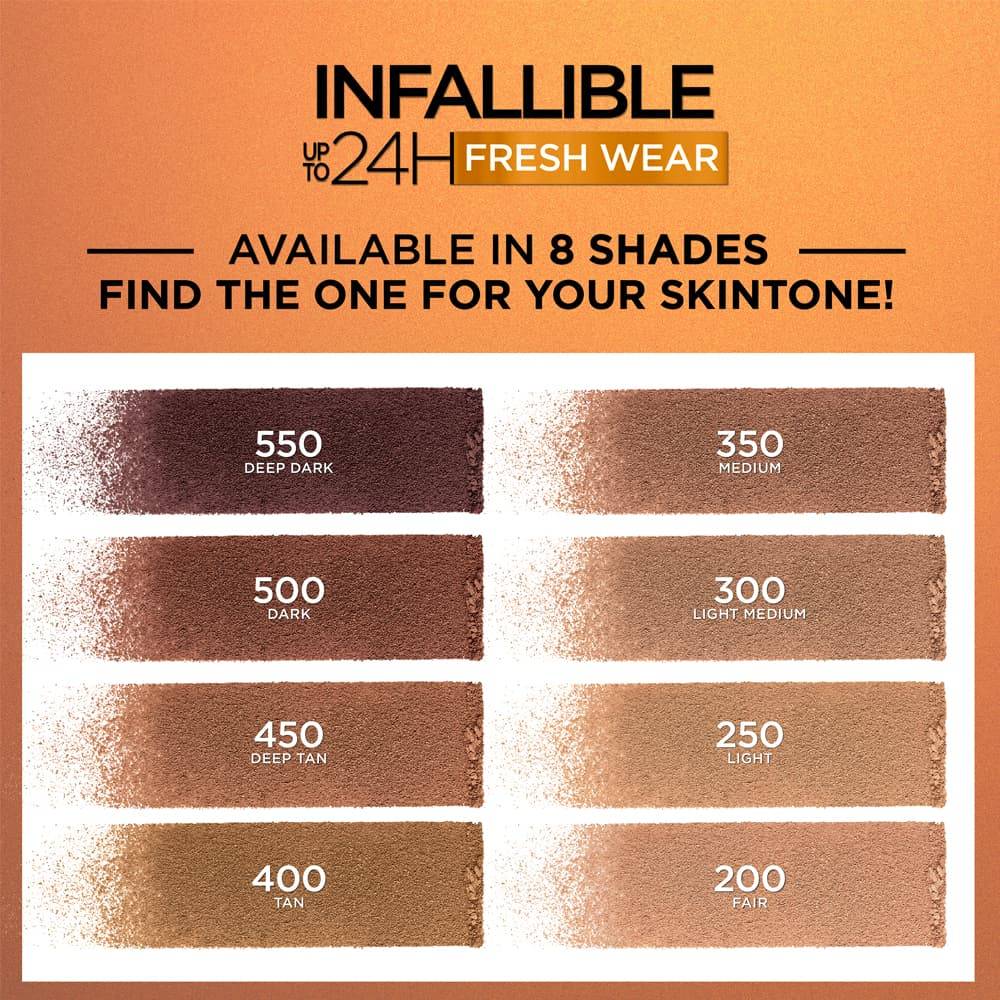Infallible Up to 24H Fresh Wear Soft Matte Bronzer / 500 Dark  - L'Oreal Paris.