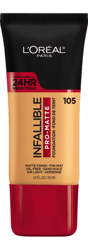 Infallible Pro-Matte Foundation 24H Pro - Matte / 105 Natural Beige - L'Oreal Paris.