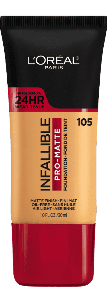 Infallible Pro-Matte Foundation 24H Pro - Matte / 105 Natural Beige - L'Oreal Paris.