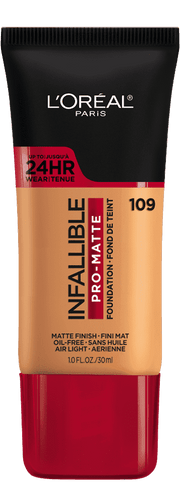 Infallible Pro-Matte Foundation 24H Pro - Matte / 109 Classic Tan - L'Oreal Paris.