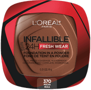 Infallible Up to 24H Fresh Wear Foundation in a Powder / 370 Mocha - L'Oreal Paris.