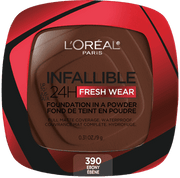 Infallible Up to 24H Fresh Wear Foundation in a Powder / 390 Ebony - L'Oreal Paris.