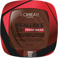 Infallible Up to 24H Fresh Wear Foundation in a Powder / 390 Ebony - L'Oreal Paris.