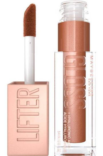 LIFTER GLOSS® LIP GLOSS MAKEUP WITH HYALURONIC ACID / 018 BRONZER - MAYBELLINE.