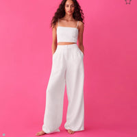 Pantalon NUEVO Playero Blanco Talla M