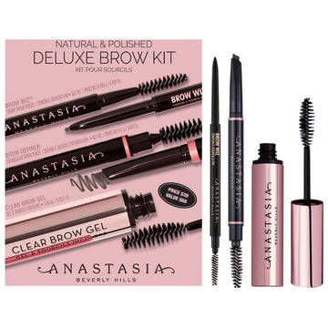 Natural & Polished Deluxe Brow Kit - Medium Brown / Anastasia Beverly Hills.