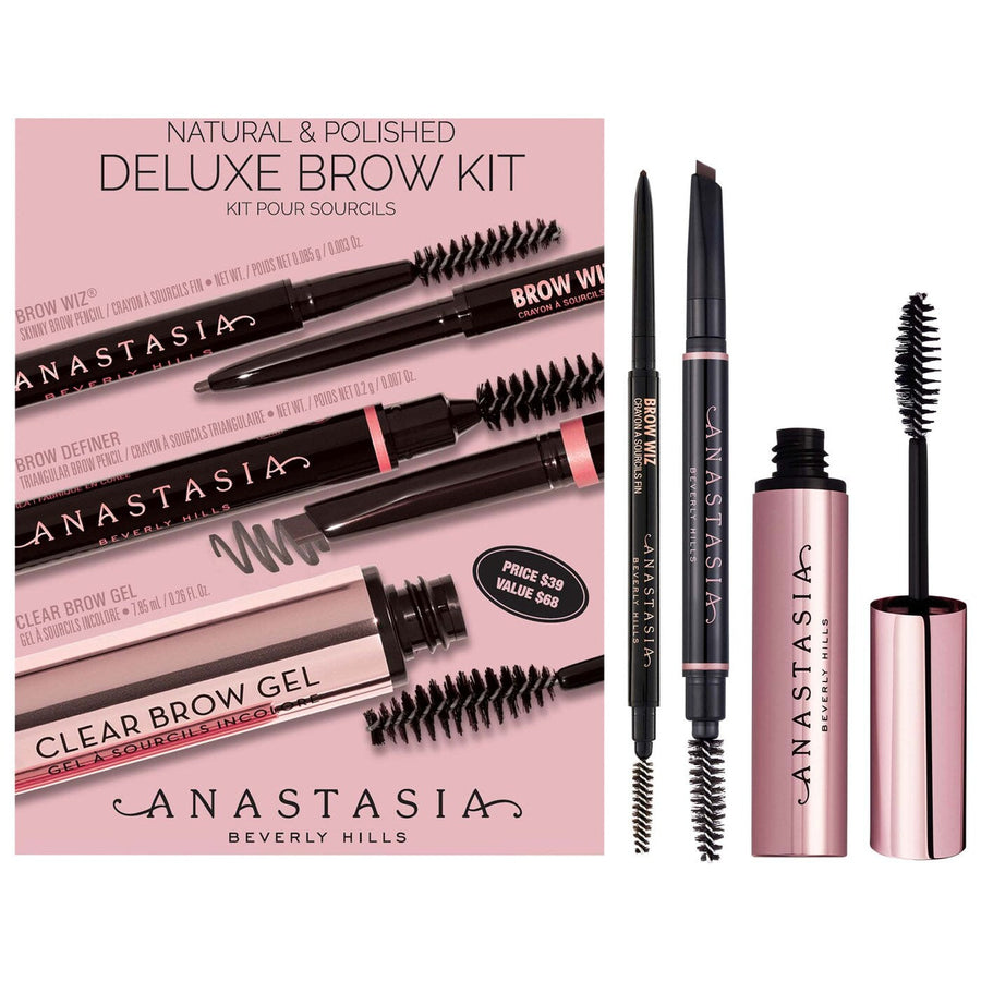 Natural & Polished Deluxe Brow Kit - Dark Brown / Anastasia Beverly Hills.